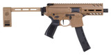 Sig Sauer MPX K, 9mm, 4.50" Barrel, 35 Rds, Timney Single-Stage Flat Trigger, Coyote Tan 