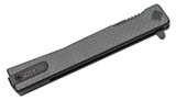 Ocaso Solstice, CPM S35VN Straight Back Blade, Carbon Fiber Handle, Flipper Liner Lock Folding Knife, Black 