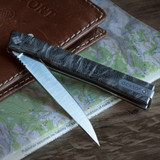 Ocaso Solstice, CPM S35VN Straight Back Blade, Satin Finish, Titanium 