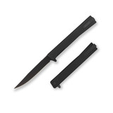 Ocaso Solstice, CPM S35VN Straight Back Blade, Black PVD, Titanium 