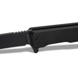 Ocaso Solstice, CPM S35VN Straight Back Blade, Black PVD, Titanium 