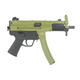Heckler & Koch SP5K-PDW, 9mm, 5.83" Threaded Barrel, 30 Rds, 2 Magazines, Bazooka Green 