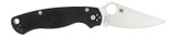 Spyderco Para Military 2, Folding Knife, Left Handed, Black G10 Handle, Satin Finish 