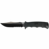 SOG Knives & Tools Seal Pup Elite, Black TiNi, 4.85" Blade, GRN Handle 