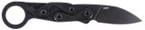 CRKT Provoke EDC, 2.47" Black Oxide D2 Steel Blade, Black Aluminum Handle 