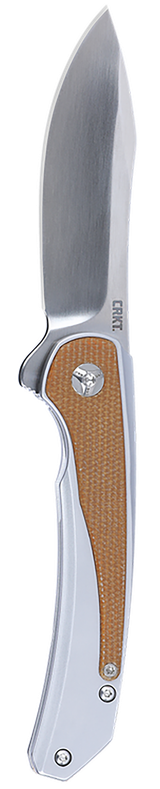 Columbia River Knife & Tool Padawan, Folding Knife, Satin Finish, Brown and Silver Handle, 3.01" Blade 