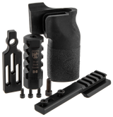 MasterPiece Arms 65PMRACCBUNDLE, DN3 Muzzle Brake, Vertical Grip, V4 Spigot Mount & Bag Rider, Black 