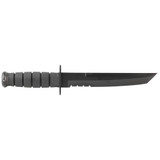 KA-BAR Tanto, Fixed Blade Knife, 12.81" Overall Length, Black 