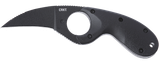 CRKT 2516K Bear Claw, 2.39" Fixed Hawkbill Plain Black Powder Coated AUS-8A SS Blade, Black Textured GRN Handle 