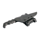 Stroup Knives Mini 1, Fixed Blade Knife, Acid Etched Finish, Black G10 Handle 