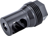 KGM R50T Taper Muzzle Brake, Black Nitride, M25x1.5 Threads 