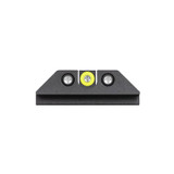 Night Fision Tritium Night Sight Set, Yellow Front, Black U-Notch Back, Fits Glock 