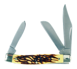 Rynoblade Knives RUK0072-CS, Folding Knife, Deer Horn Handle, Stainless Steel Blade 