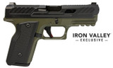 Fusion Firearms XF Pro, 9MM, 4.00" Barrel, 15 Rds, Optic Ready, Black/OD Green 