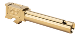 Zaffiri Precision Glock 19 Gen 5 Integrated Blowhole System Barrel, 3.89" Gold TiN Finish 