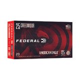 Federal American Eagle, 25 Creedmoor, 125 Grain TMJ, 20 Rounds 