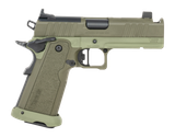 Tisas Carry 9 DS Comp NJG Exclusive V2C, 9MM, 4.25" Compensated Barrel, 17 Rds, Optic Ready, Custom 3 Shades of OD Green Cerakote Finish 