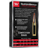 Winchester Super Match, .308 Win, 168 Grain BTHP Competition Grade Ammunition 