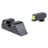 Trijicon HD XR Night Sights, Fits Glock Large Frame, Green Tritium Yellow Front, Black U-Notch Rear, Black Finish 