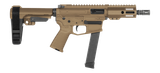 Shark Coast Tactical Sneeky Pete, 9MM Luger, 5.50" Threaded Barrel, 30+1 Rds, Picatinny Rail, Tan Cerakote 