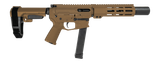 Shark Coast Tactical Sneeky Pete, 9MM Luger, 5.50" Threaded Barrel, 30 Rds, M-LOK Handguard, Flat Dark Earth Cerakote 