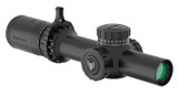 Swampfox Optics Tomahawk II, 1-4x24mm, 30mm Tube, BDC Green Reticle, Black 