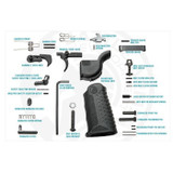 Battle Arms Development BAD-LPK-PKX, Receiver, Enhanced Lower Parts Kit, Black Phosphate Finish 