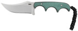 CRKT Minimalist Persian, Fixed Blade Knife, 2.75" Blade, Teal Handle, Bead Blast Finish 