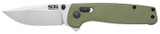 S.O.G Terminus XR, 2.95" Folding Clip Point, Olive Drab Textured G10 Handle, Stonewashed BD1 Steel Blade 