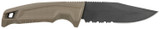 S.O.G Recondo FX, Fixed Blade, Part Serrated, Satin TiCN Cryo 440C SS Blade, FDE Overmolded Rubberized Grip, Includes Sheath 