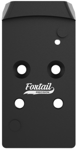 Foxtail Precision Rear Sight Dovetail Optic Adapter Plate for CZ P10, Holosun 407K/507K Footprint, Black Anodized 