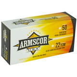Armscor USA Ammo, 22 TCM, 40 GR Jacketed Hollow Point, 50 Rds 