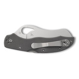 Spyderco Gooney, Folding Knife, 3.44" Serrated Reverse S Blade, Gray G-10 Handle, Satin Finish 