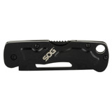 SOG Centi II, Folding Keychain Knife, 2.10" Blade, Black Stainless Steel Handle, Black Oxide Finish 