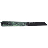 CRKT Zephyr, Folding Knife, 3.22" Sheepsfoot Blade, 14C28N Stainless Steel, Black TiNi Finish, Green/Black G-Mascus G10 Handle 