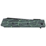CRKT Zephyr, Folding Knife, 3.22" Sheepsfoot Blade, 14C28N Stainless Steel, Black TiNi Finish, Green/Black G-Mascus G10 Handle 