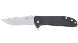 Columbia River Drifter, 2.88" D2 Steel Plain Blade, Black Textured Handle, Folding EDC Knife 