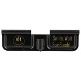 Battle Arms Development Smile Wait For Flash, Laser Engraved AR-15 Dust Cover, Matte Black 