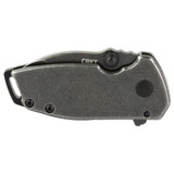 CRKT Squid Compact, Folding Knife, 3.36" Blade, Plain Edge, Black Stonewash Finish 