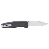 SOG Flare, Assisted Folding Knife, Satin Straight Edge Blade, Black GRN Handle, Silver Finish 