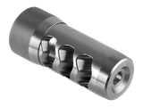 Area 419 Hellfire Self Timing Muzzle Brake, 223/6mm 1/2-28 Threads, Raw Stainless Finish 