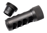 Area 419 Sidewinder Magnum Self Timing Muzzle Brake, 338 Cal, Rearward-Facing Ports, Black Nitride 