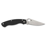 Spyderco Military 2, Folding Knife, Black G-10 Handle, Satin CPM S30V Plain Edge Blade 
