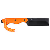CRKT Razel Fixed, D2 Chisel Blade, Orange G10 Handle, Black Oxide Finish 