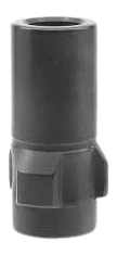 B&T BT-122506, 1/2x28 9MM Tri-Lug Adapter, Black 