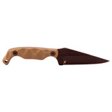 Stroup Bravo 5, 3.5" 1095 Wharncliffe Fixed Blade Knife, OD Green G10 Handle, Black Cerakote 