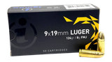 Igman 9x19mm Luger, 124gr FMJ, 50 Cartridges 