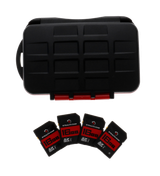 Walkers Game Ear STC-16GB4PK, 16GB SD Card 4 Pack, Black/Red 