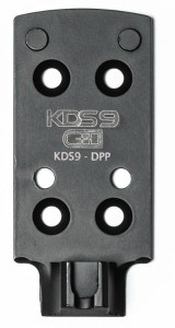 Kimber KDS9c Optic Plate Fixed Rear DPP, DeltaPoint Pro Footprint, Black Hard Anodized 
