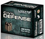 Liberty Civil Defense, .380 Auto, 50gr SCHP, 1,500 FPS, 20 Rounds 